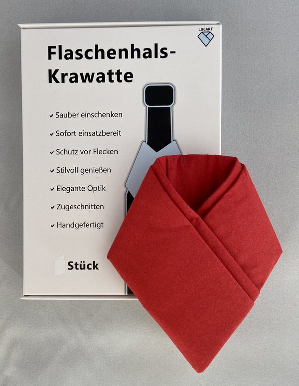 LUGART | Flaschenhals-Krawatte (4 Stück) | Rot