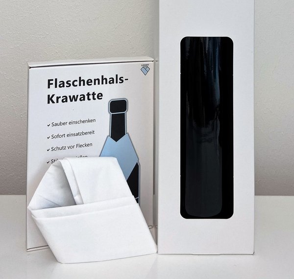BUNDLE: Flaschenhals-Krawatte (4 Stück) &  Flaschenverpackung